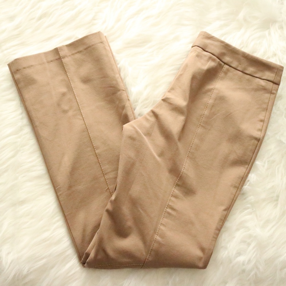 Tan Straight Leg Dress Pants